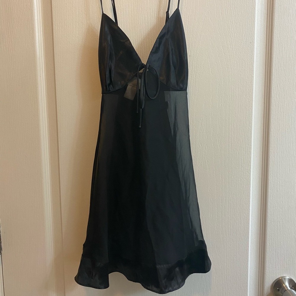 Vintage XS black babydoll slip (inner most)